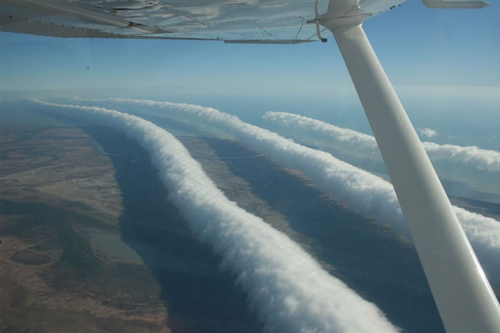 Morning glory or roll clouds over Australia